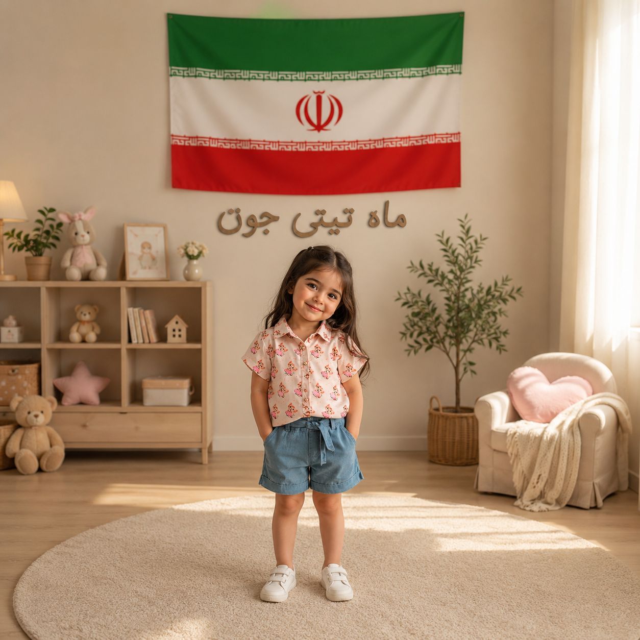 ست تیشرت و شلوارک مجلسی دخترانه